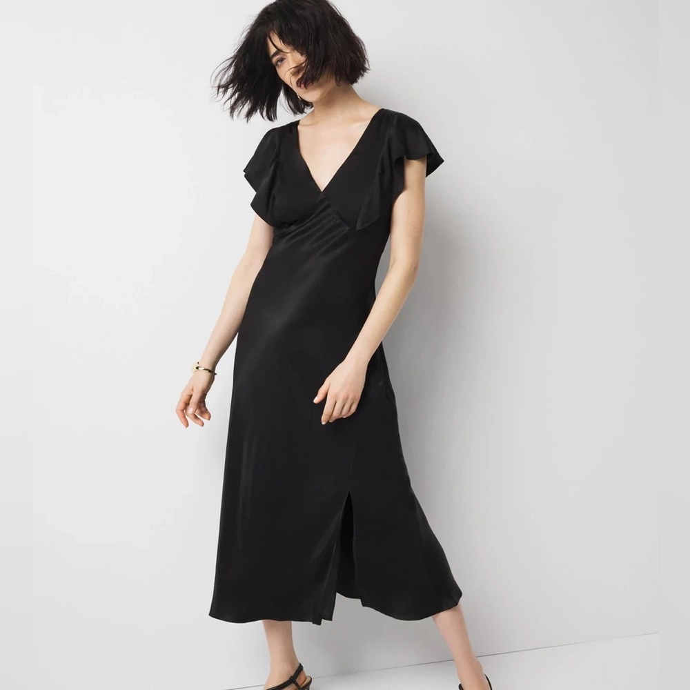 NWT White House Black Market Satin Slip Maxi Dress